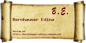 Bernhauser Edina névjegykártya