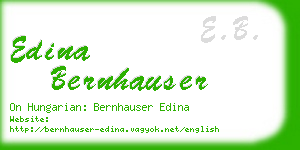 edina bernhauser business card